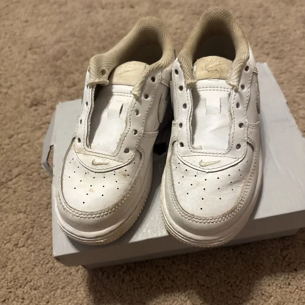 Nike Toddler Force 1 LE White/White DH2926-111 Unisex Size 3.5 Kids
